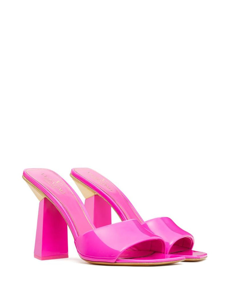 Pink One Stud Hyper 105 Leather Mules