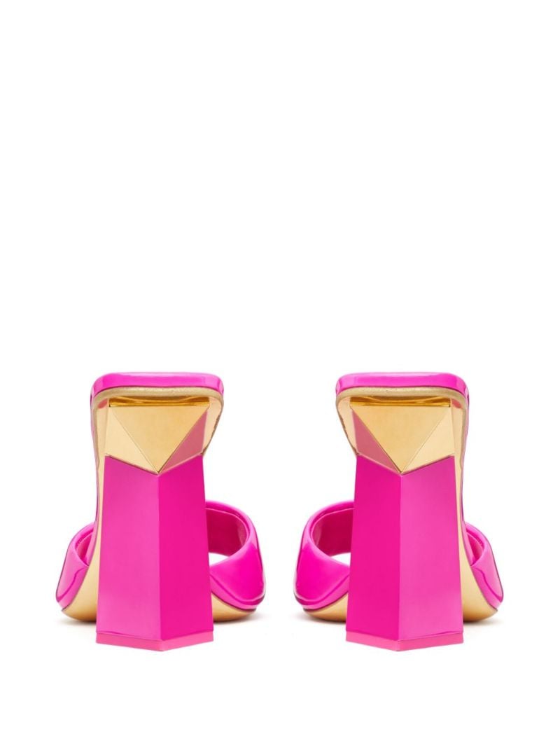 Pink One Stud Hyper 105 Leather Mules