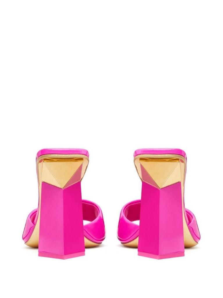 Pink One Stud Hyper 105 Leather Mules
