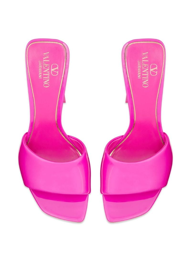 Pink One Stud Hyper 105 Leather Mules