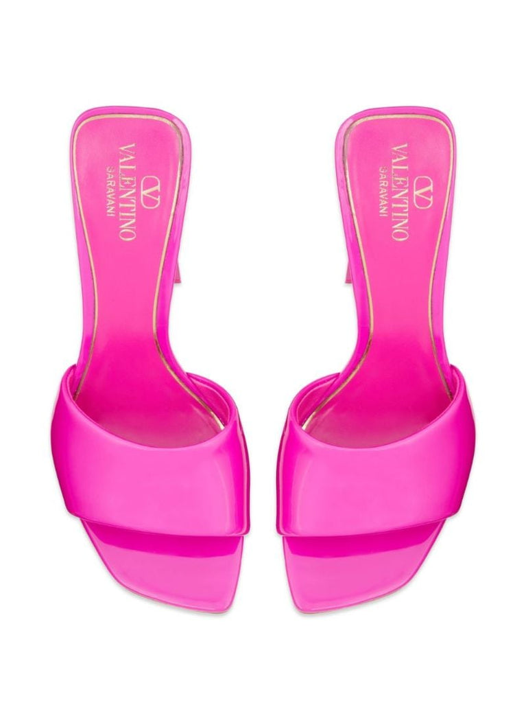 Pink One Stud Hyper 105 Leather Mules