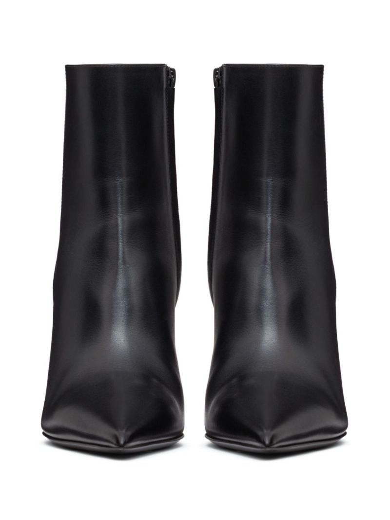 Black Rockstud 90 Leather Ankle Boots