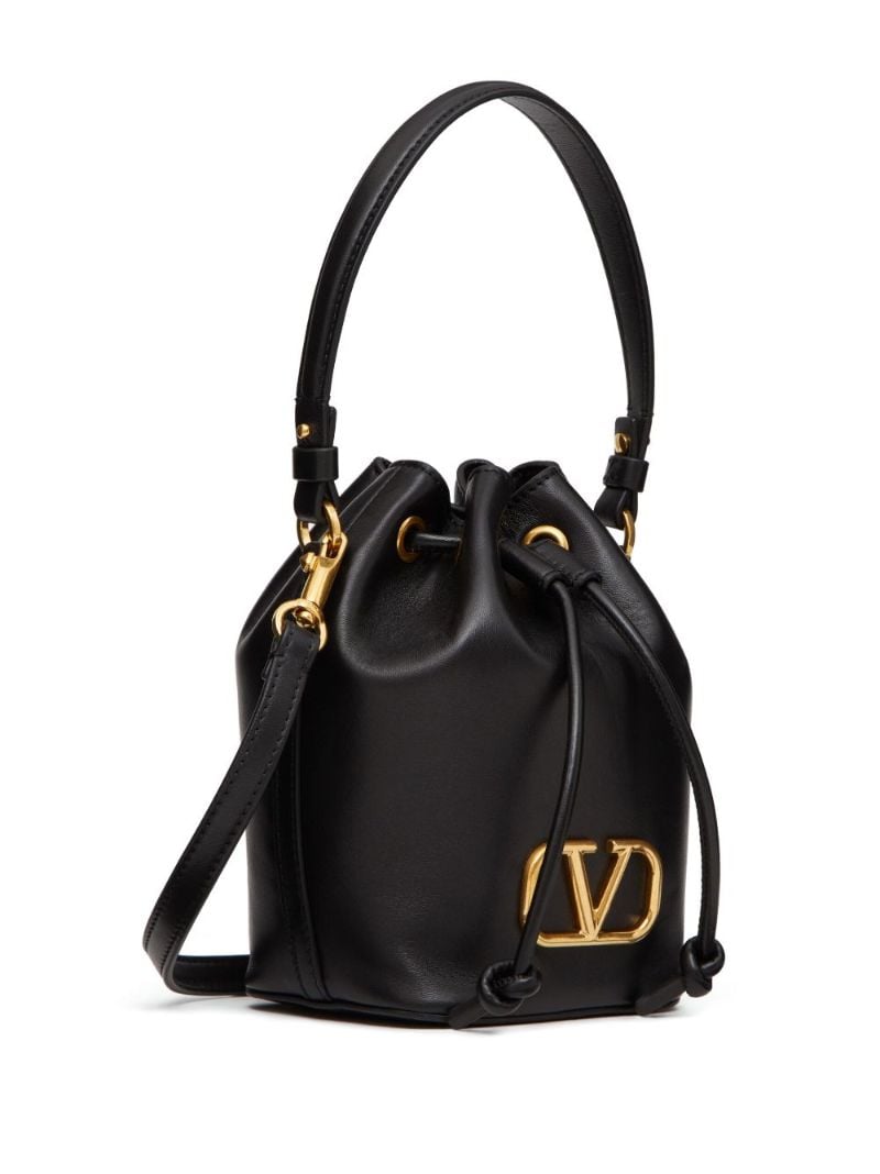 Black Vlogo Signature Bucket Bag