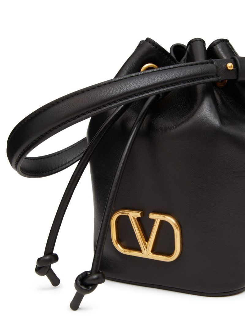 Black Vlogo Signature Bucket Bag