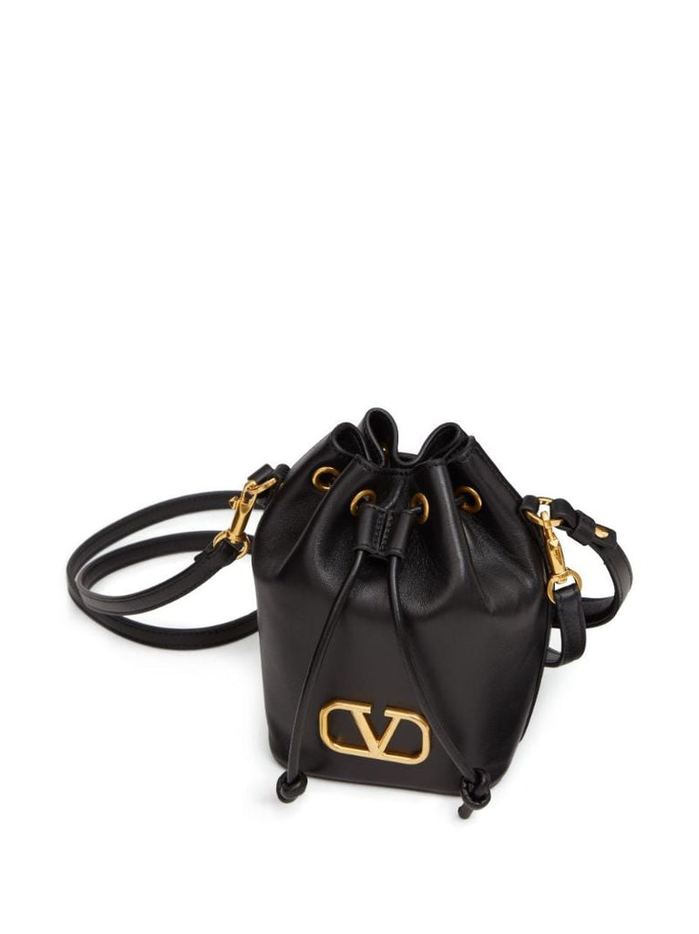 Black Vlogo Signature Bucket Bag