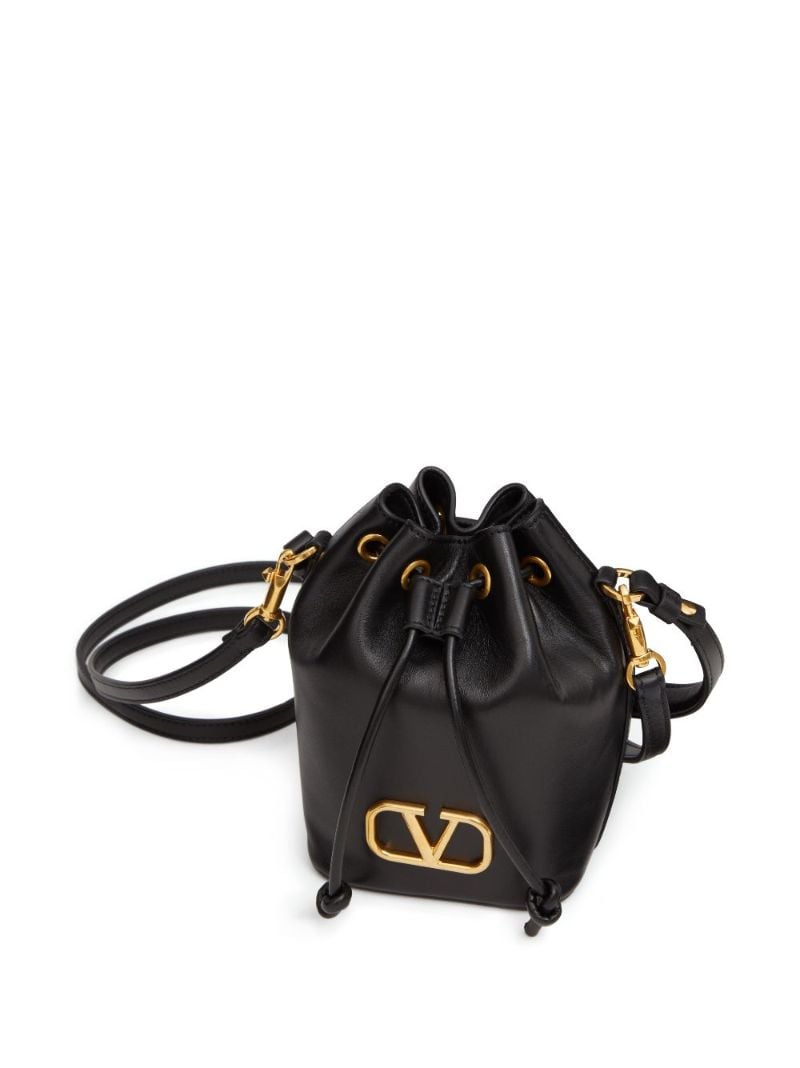 Black Vlogo Signature Bucket Bag