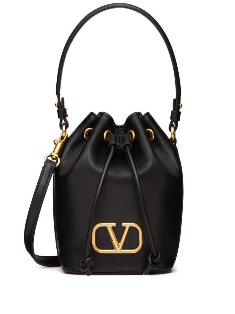 Black Vlogo Signature Bucket Bag