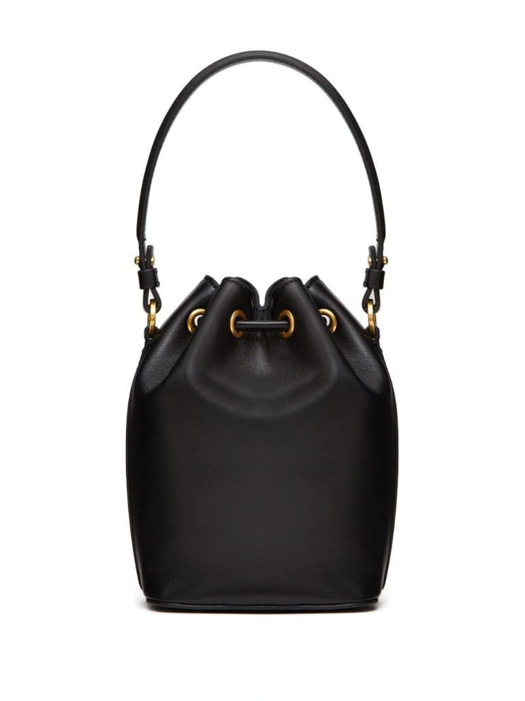 Black Vlogo Signature Bucket Bag