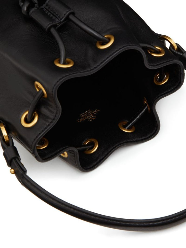 Black Vlogo Signature Bucket Bag