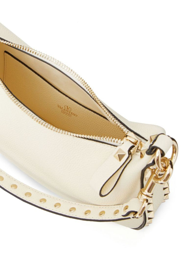 Neutral Rockstud Small Leather Shoulder Bag