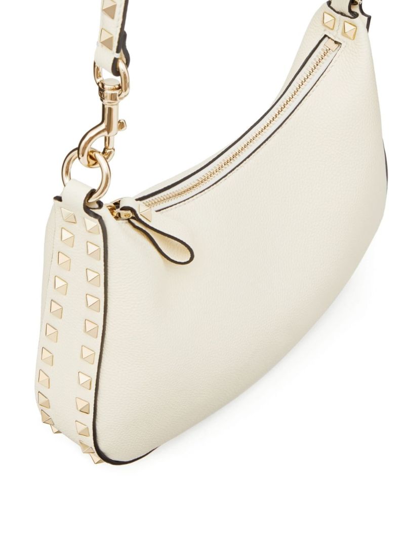 Neutral Rockstud Small Leather Shoulder Bag