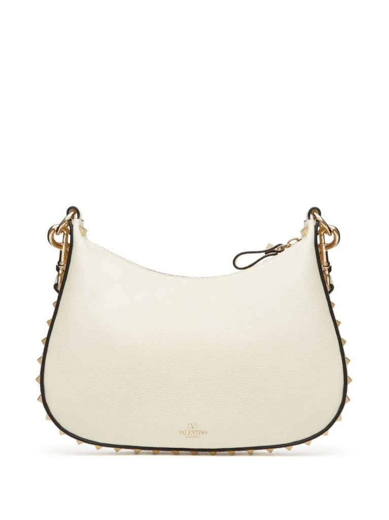 Neutral Rockstud Small Leather Shoulder Bag
