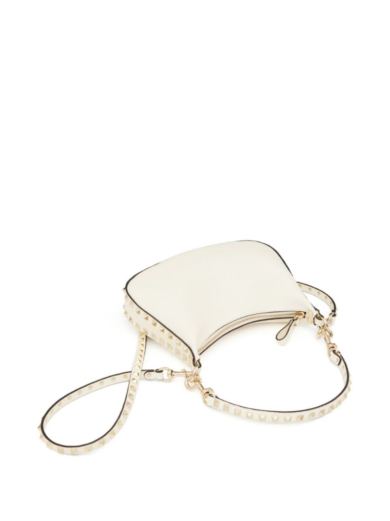 Neutral Rockstud Small Leather Shoulder Bag
