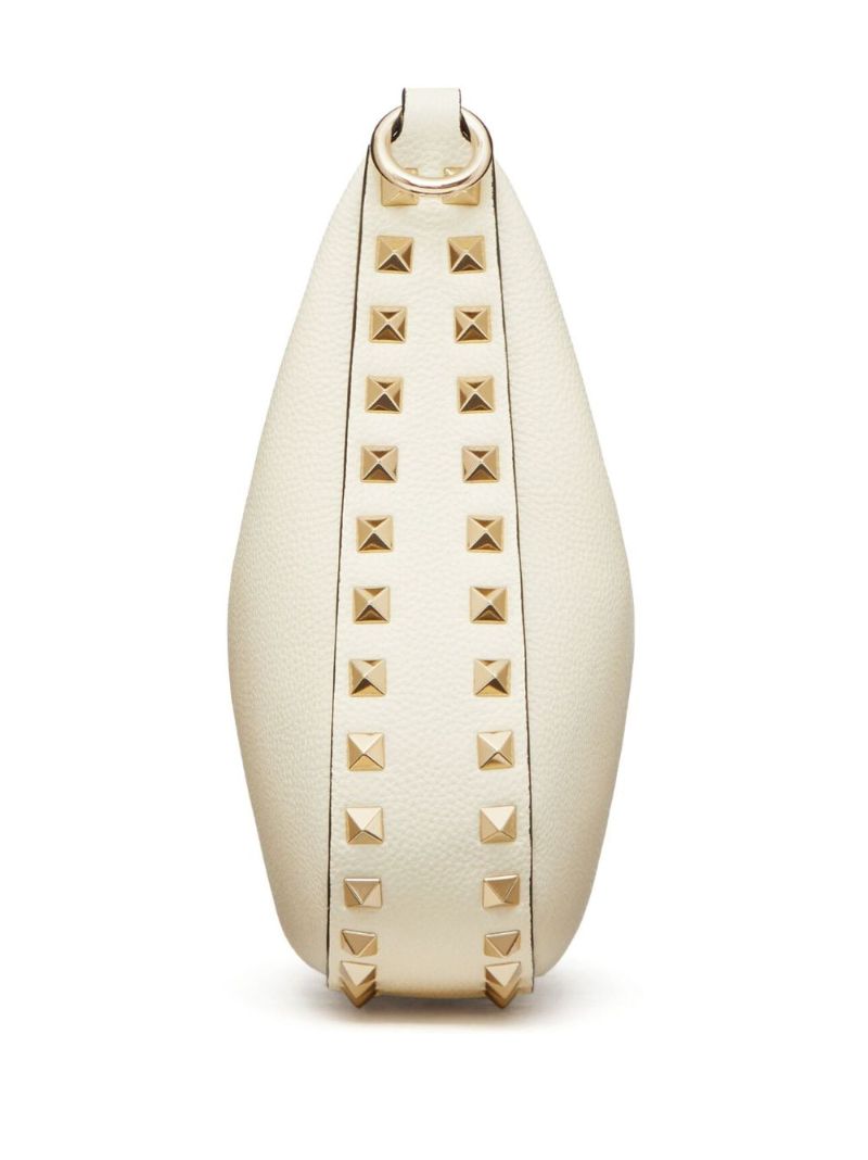Neutral Rockstud Small Leather Shoulder Bag
