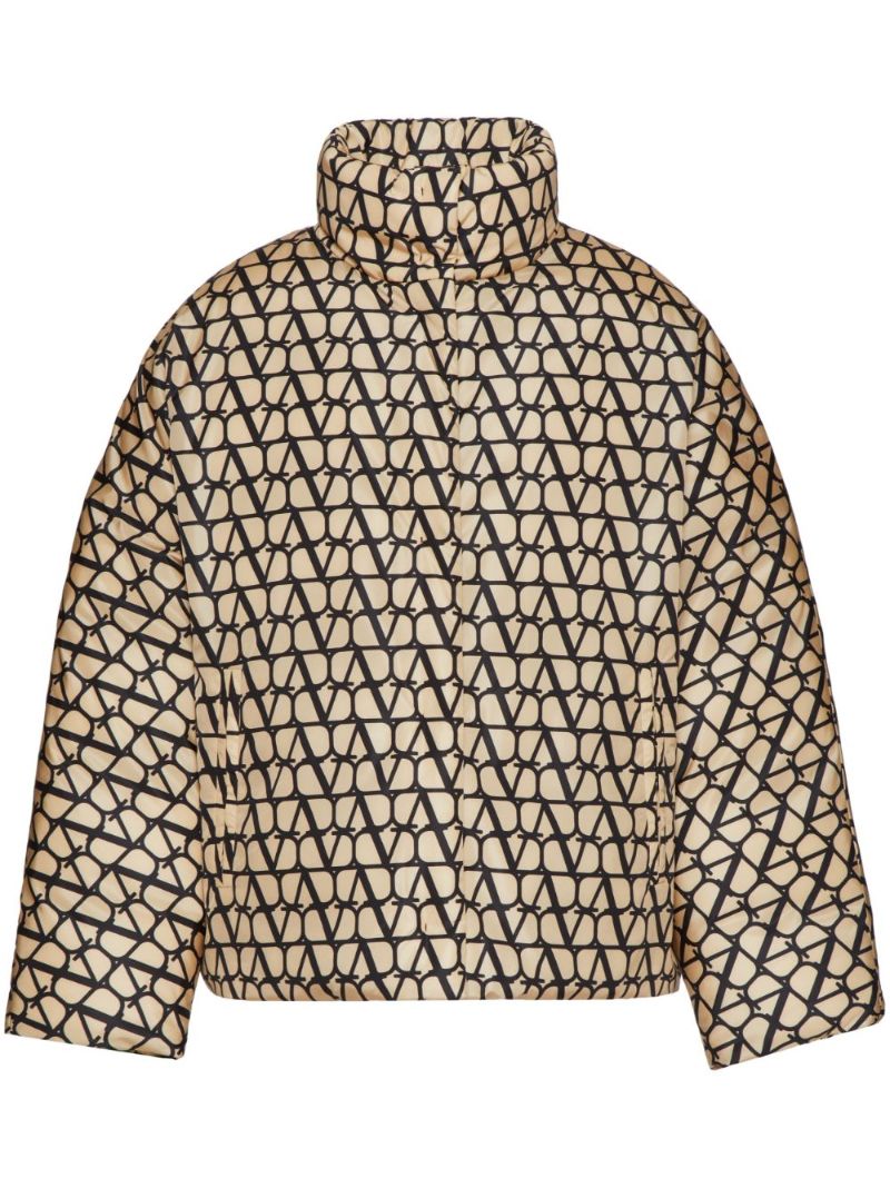 Beige Toile Iconographe Puffer Jacket