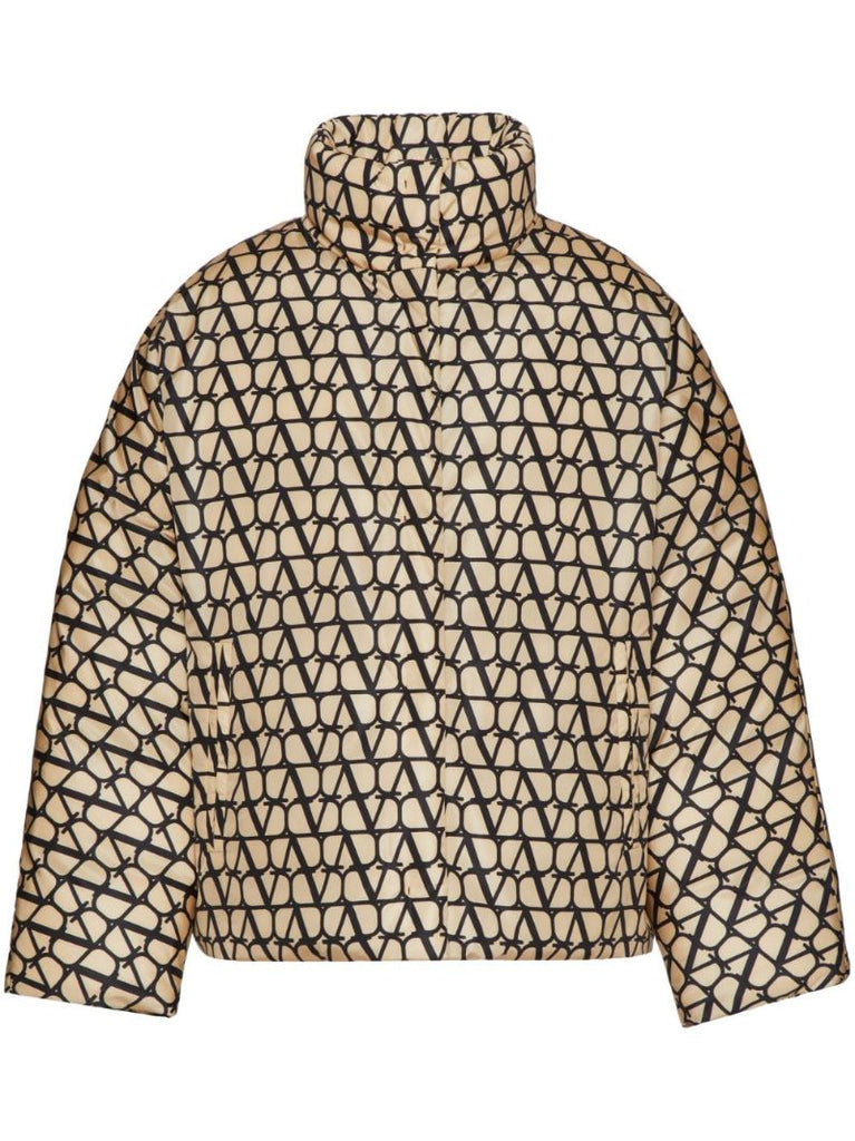 Beige Toile Iconographe Puffer Jacket