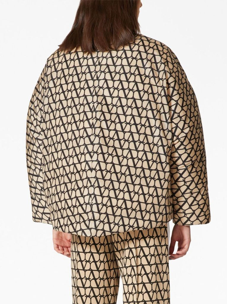 Beige Toile Iconographe Puffer Jacket
