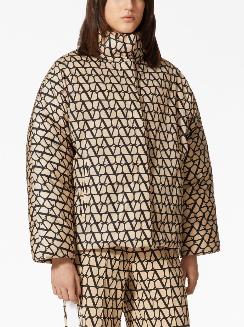 Beige Toile Iconographe Puffer Jacket