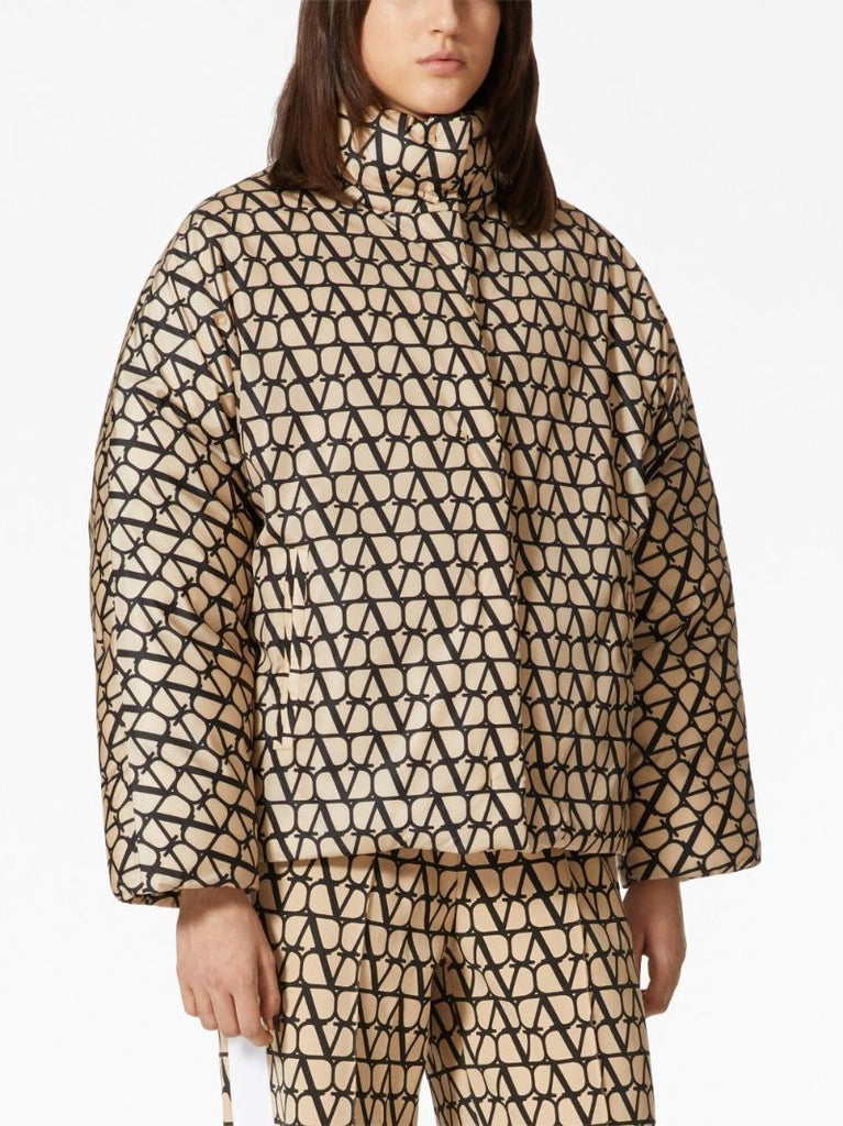 Beige Toile Iconographe Puffer Jacket