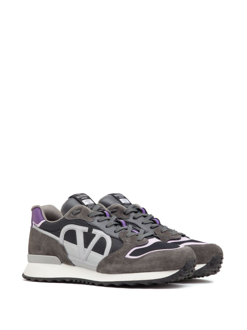 Grey Vlogo Pace Panelled Sneakers