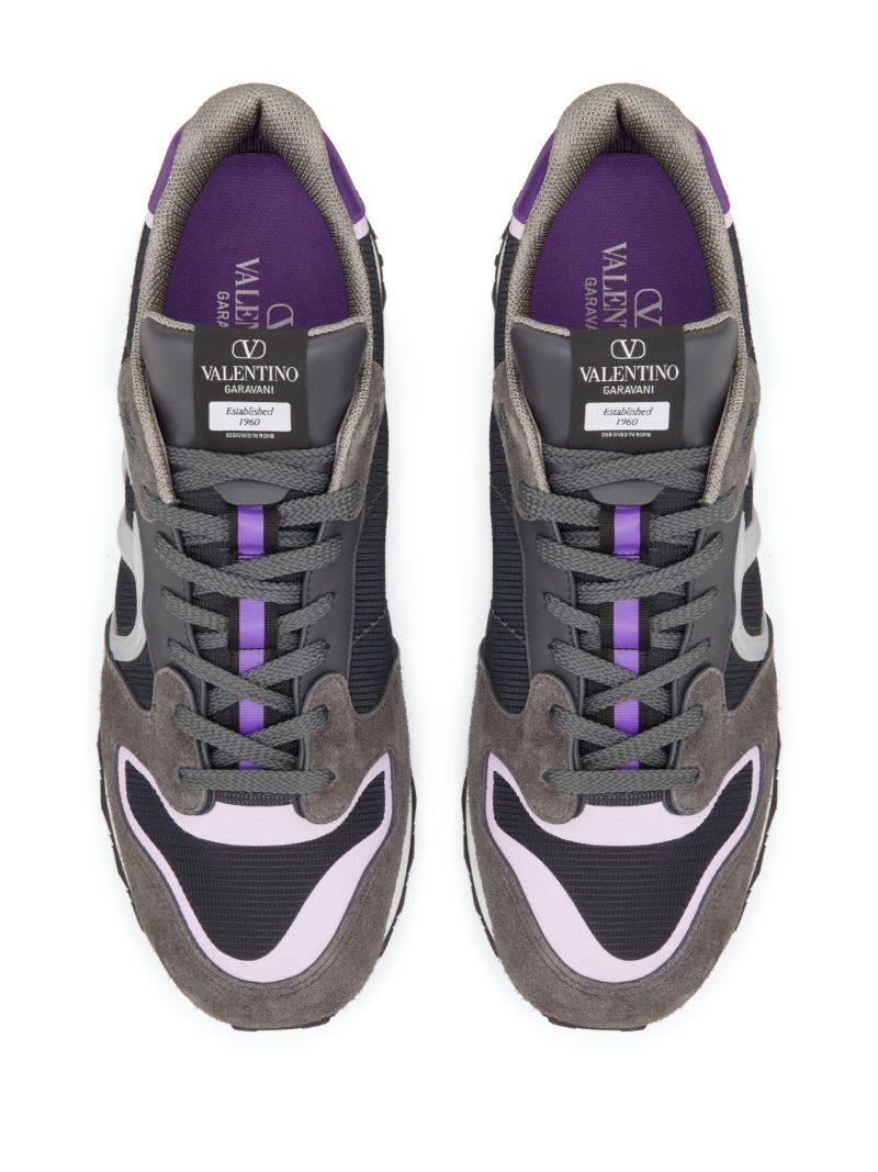 Grey Vlogo Pace Panelled Sneakers