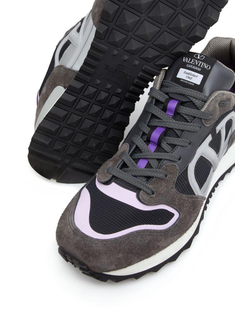 Grey Vlogo Pace Panelled Sneakers