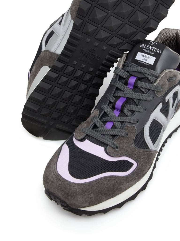 Grey Vlogo Pace Panelled Sneakers