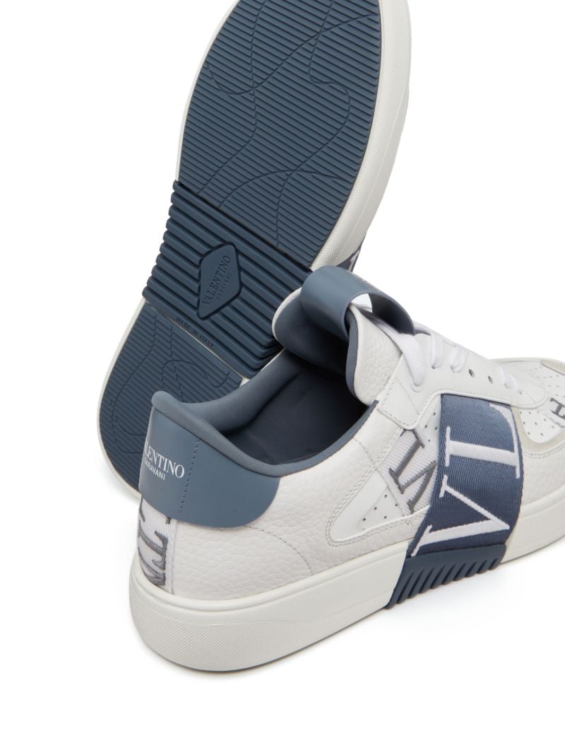 White Vl7n Leather Sneakers
