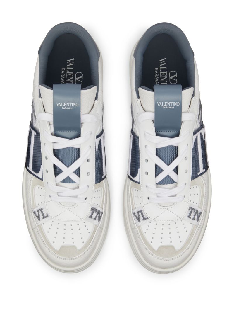 White Vl7n Leather Sneakers