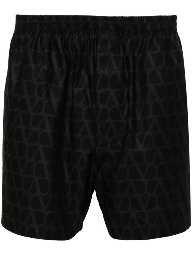 Black Toile Iconographe-print Track Shorts