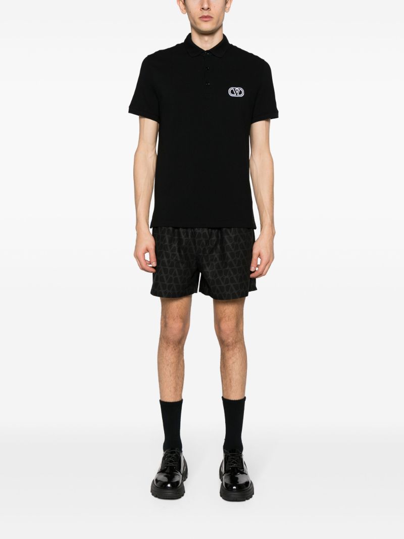 Black Toile Iconographe-print Track Shorts