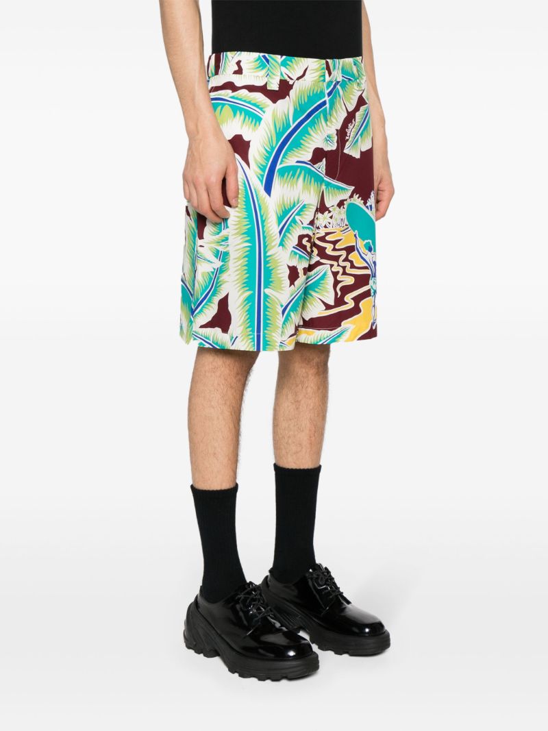 X Sun Surf Blue Printed Cotton Shorts