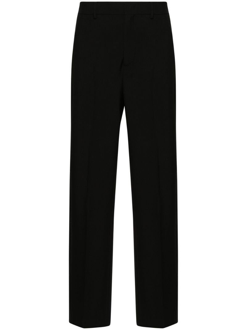 Black Virgin Wool Tailored Trousers