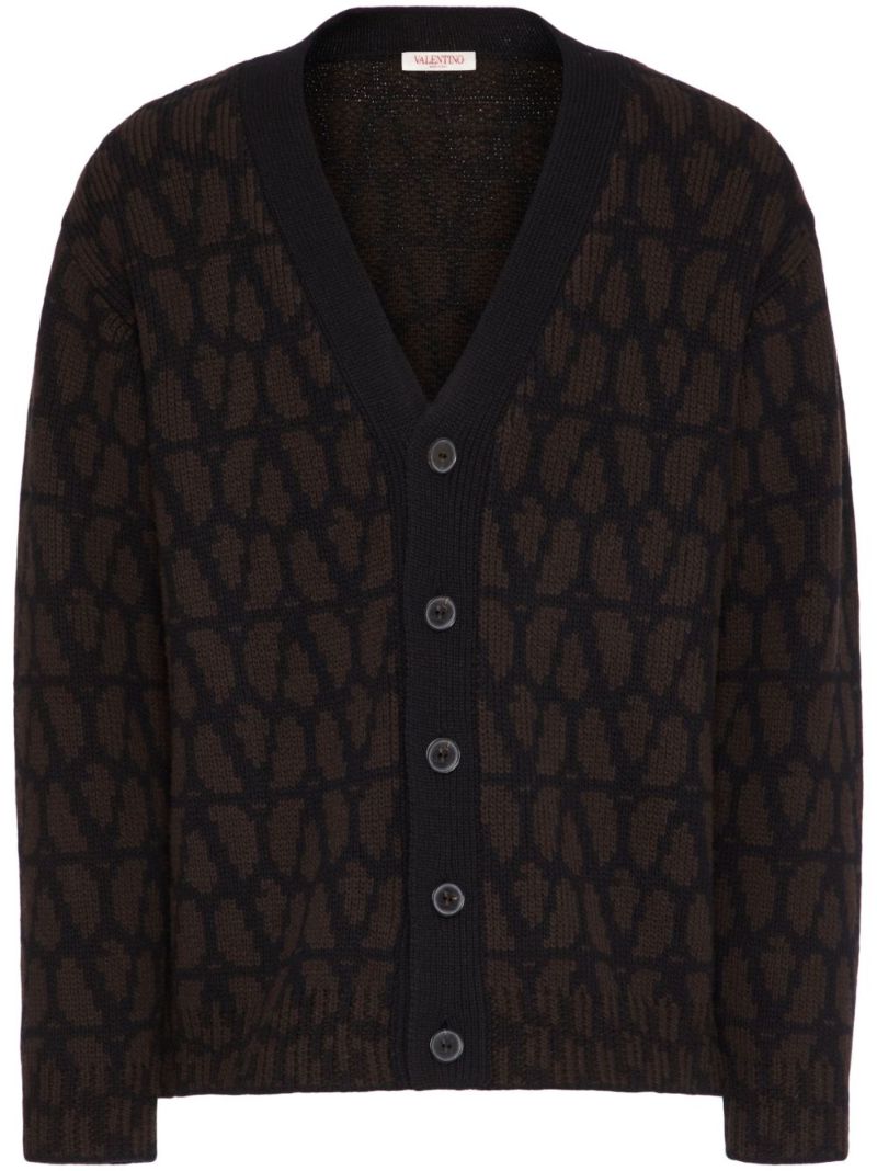 Brown Toile Iconographe-jacquard Cardigan