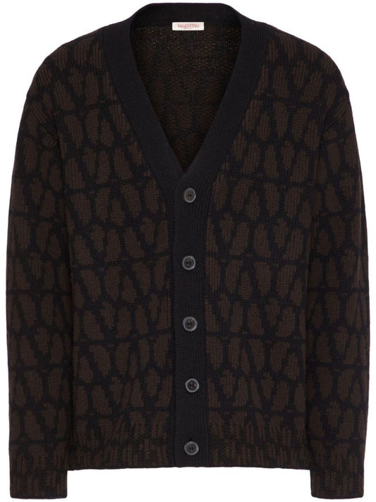 Brown Toile Iconographe-jacquard Cardigan