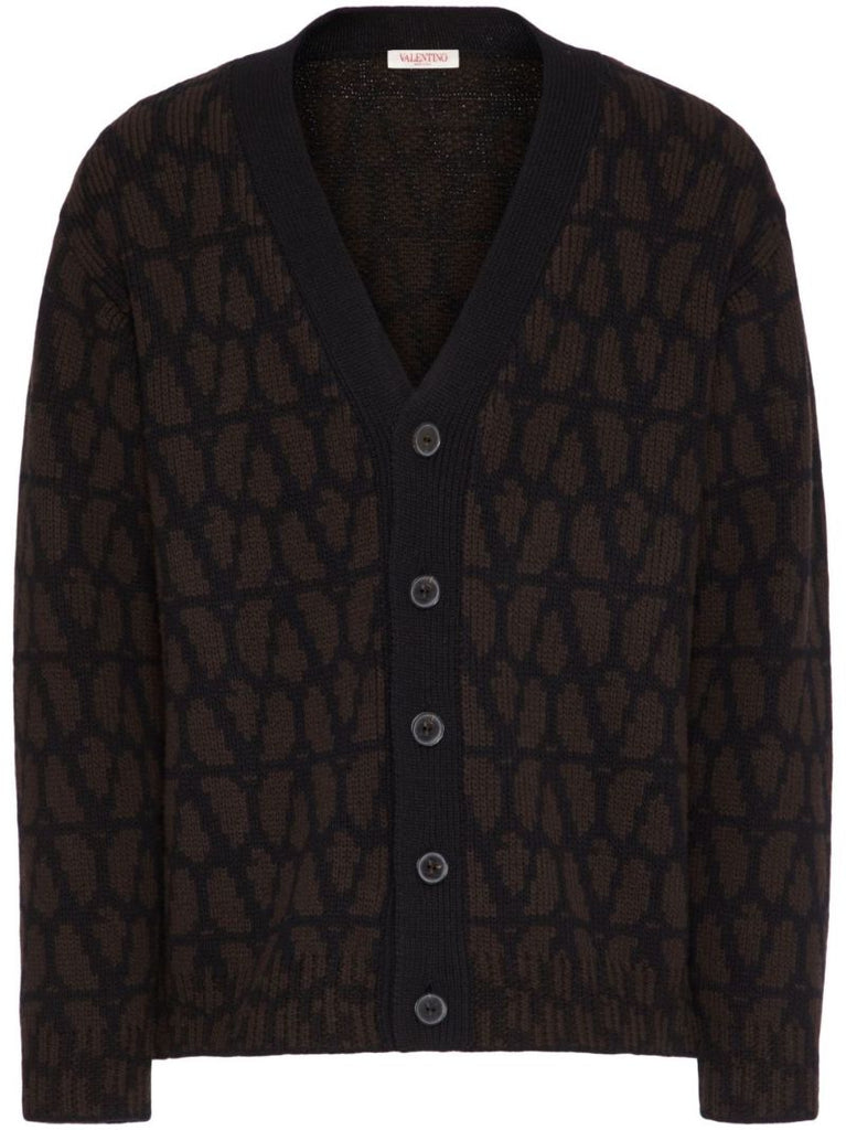 Brown Toile Iconographe-jacquard Cardigan