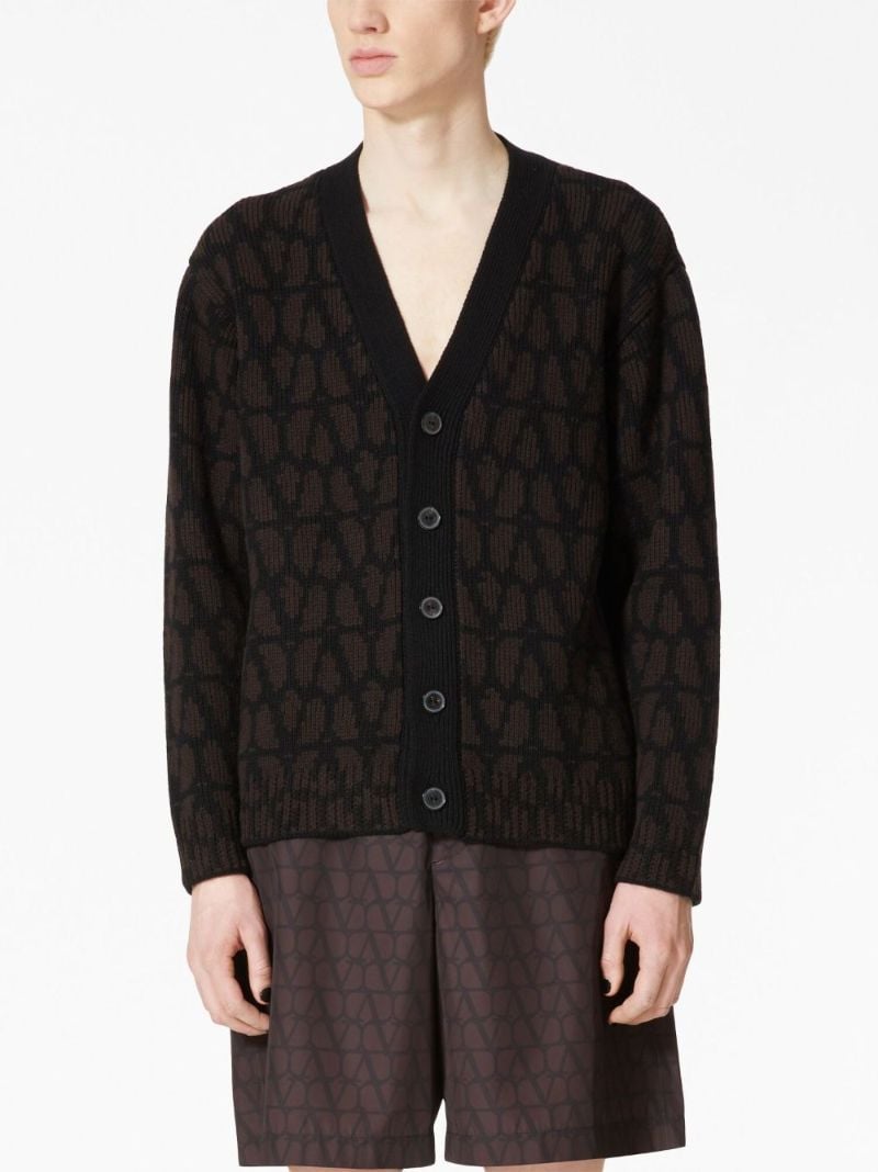 Brown Toile Iconographe-jacquard Cardigan