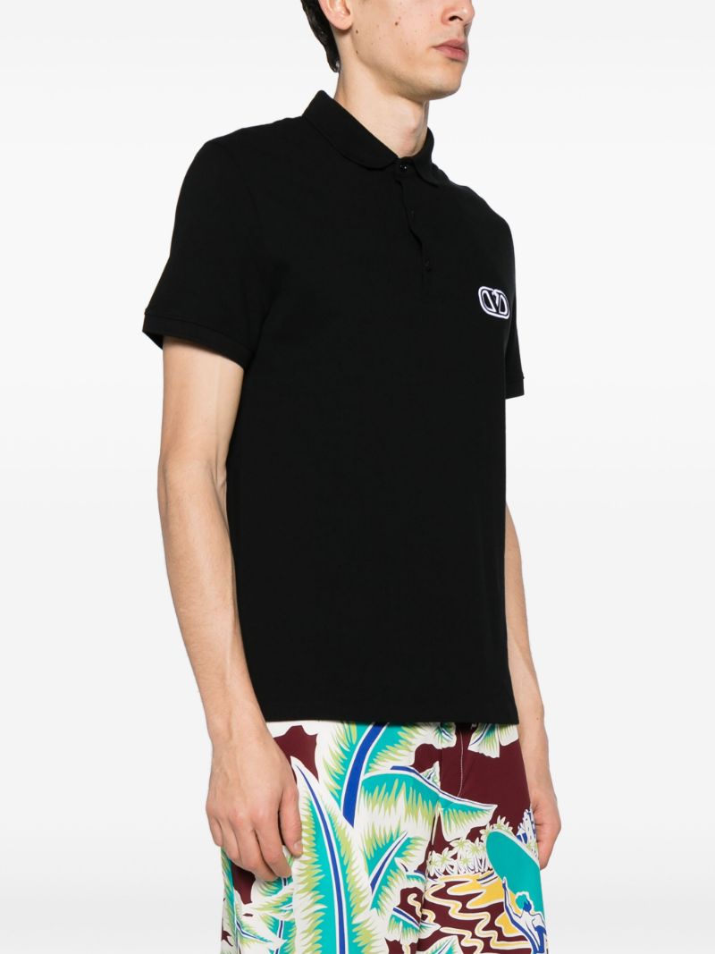 Black Vlogo Signature Polo Shirt