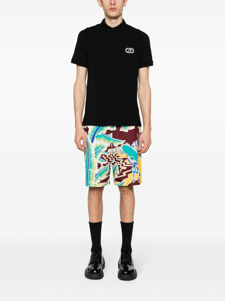 Black Vlogo Signature Polo Shirt