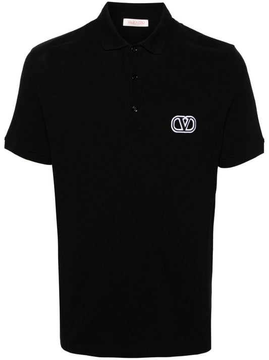 Black Vlogo Signature Polo Shirt