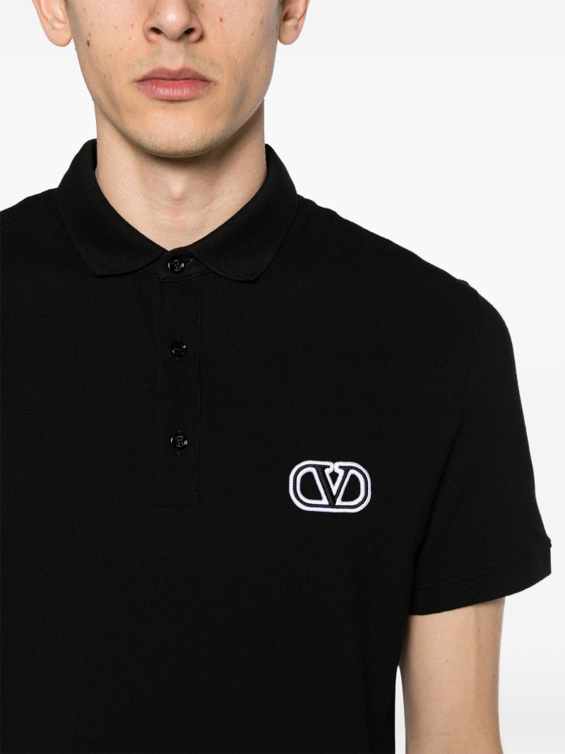 Black Vlogo Signature Polo Shirt