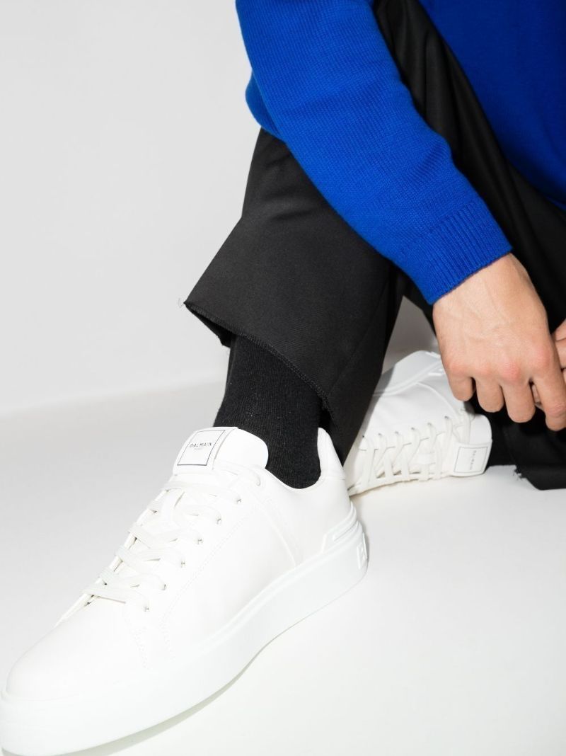White B-court Leather Sneakers