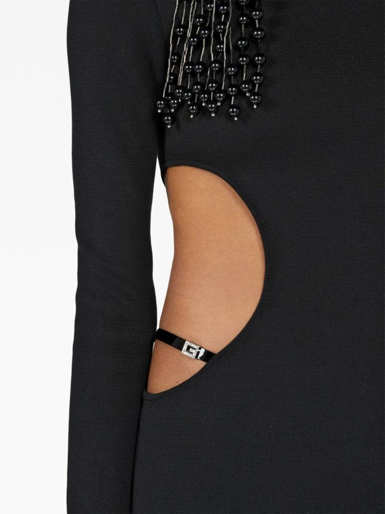 Black Cut-out Midi Dress