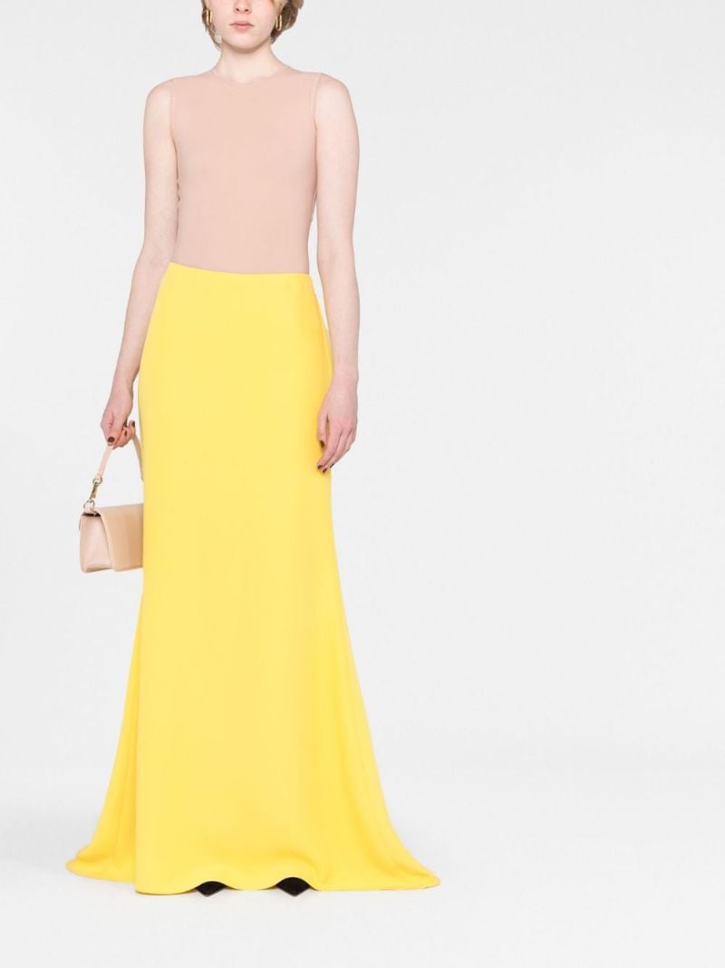 Yellow Silk Floor-length Skirt