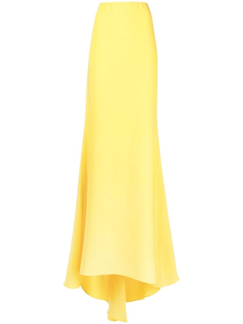 Yellow Silk Floor-length Skirt