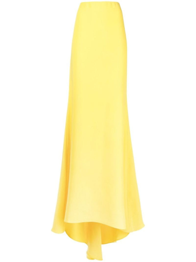 Yellow Silk Floor-length Skirt