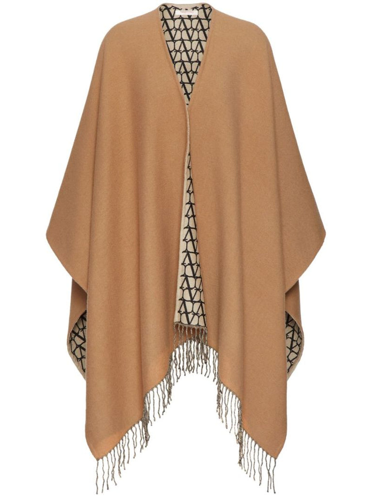 Brown Toile Iconographe Fringed Cape