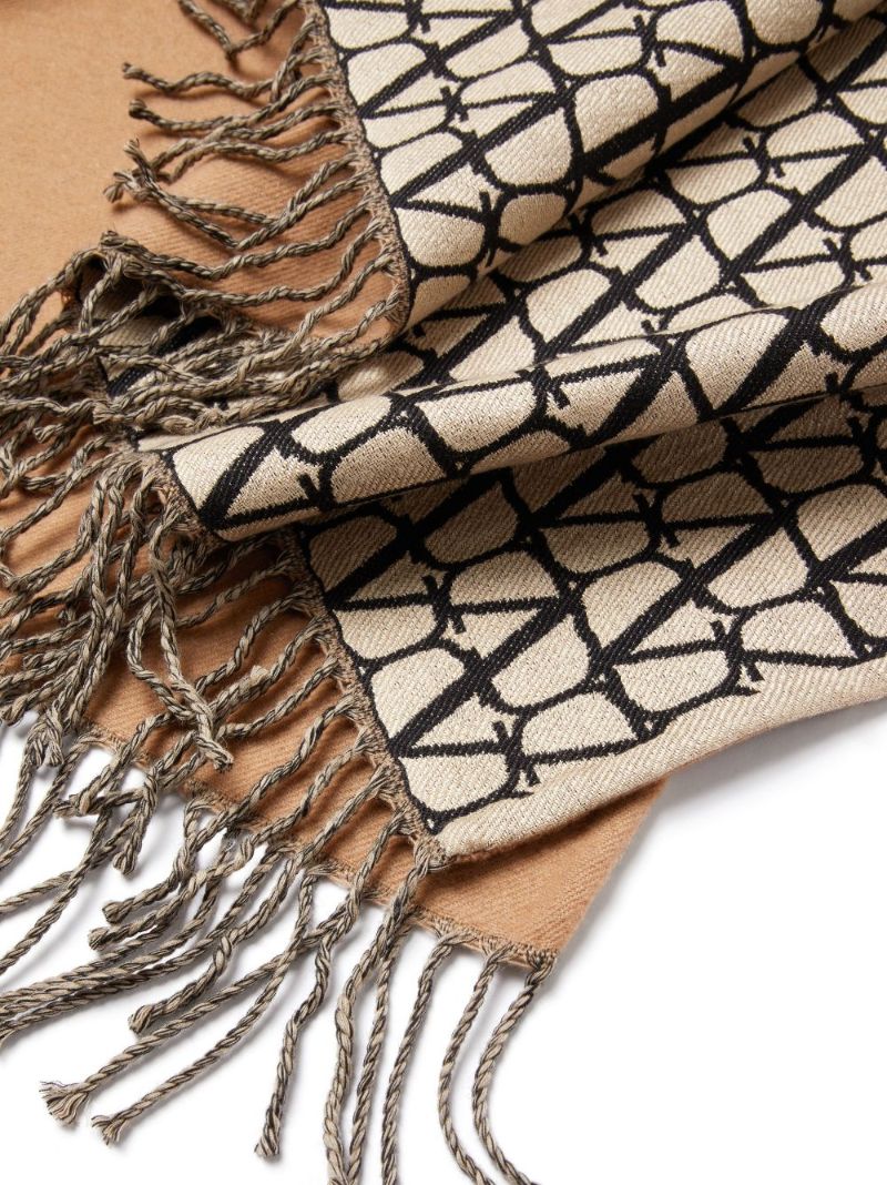 Brown Toile Iconographe Fringed Cape