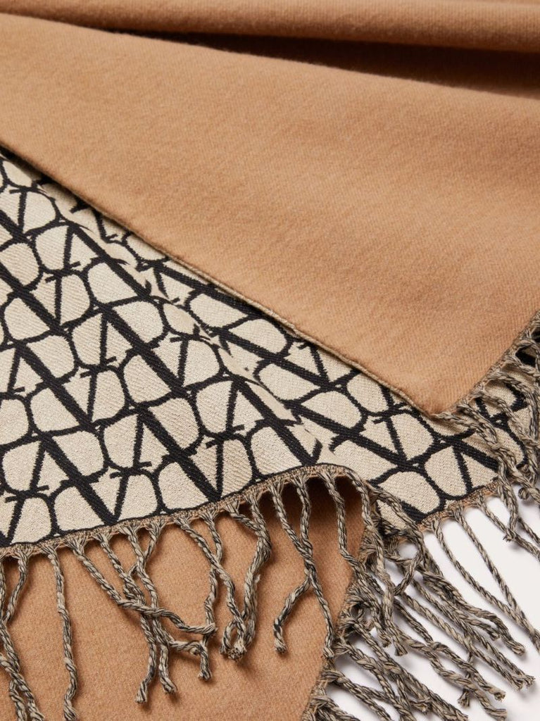 Brown Toile Iconographe Fringed Cape