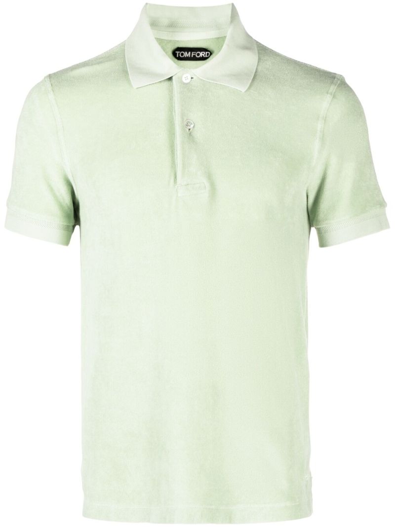 Green Terry Cloth Polo Shirt
